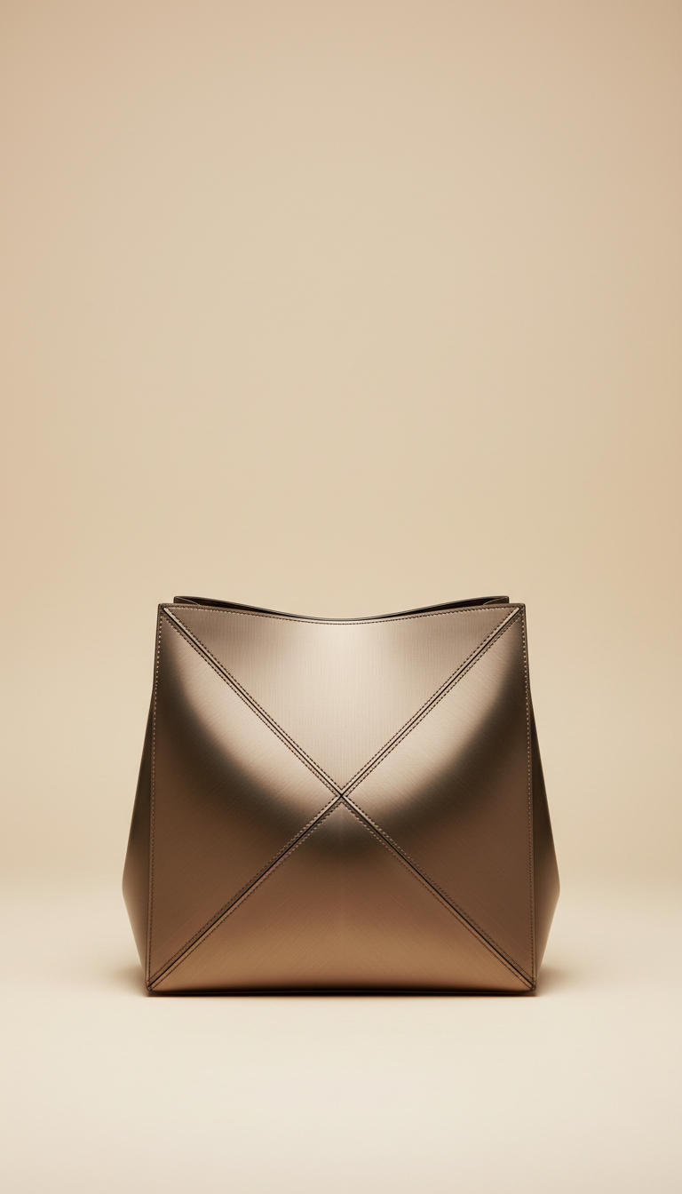 Brushed Bronze structured tote